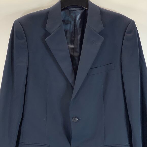 THEORY Men's Navy Sharp/Edison-T Two-Button Wool-Blend Blazer SZ 38R - Picture 3 of 12